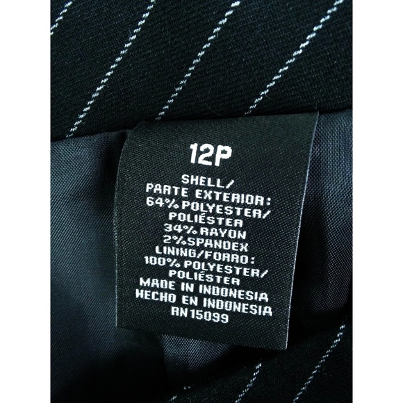 Apostrophe Skirt SZ 12 Petite Pinstripe Pleated - Picture 7 of 8